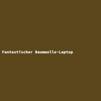 Fantastischer Baumwolle-Laptop