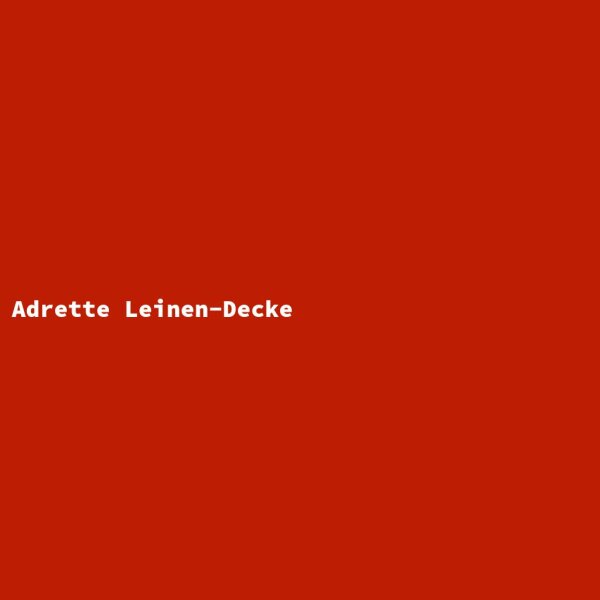 Adrette Leinen-Decke