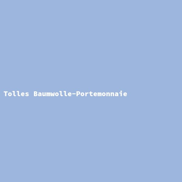 Tolles Baumwolle-Portemonnaie